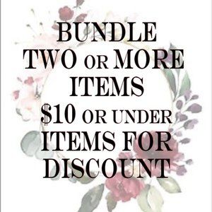 BUNDLE FOR DISCOUNT! Items $10 or under